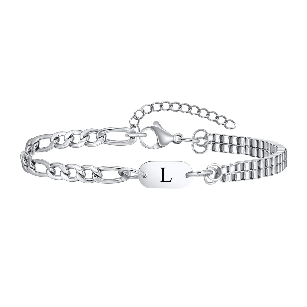Męska bransoletka z inicjałem l