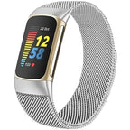 Bransoletka do zegarka Fitbit Charge 3 Charge 4 Charge 5 srebrna