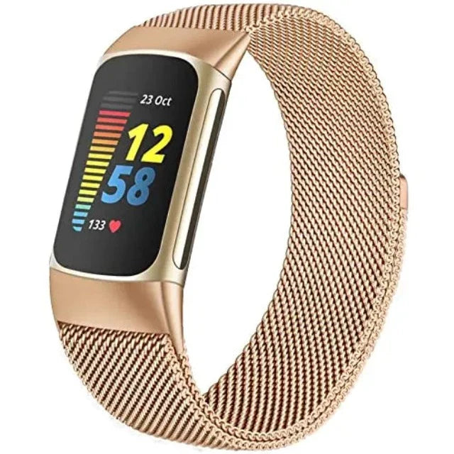 Bransoletka do zegarka Fitbit Charge 3 Charge 4 Charge 5 różowe złoto