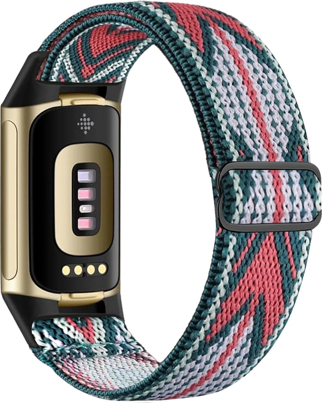 Pasek do zegarka Fitbit Charge 5, Charge 6 biało-różowy