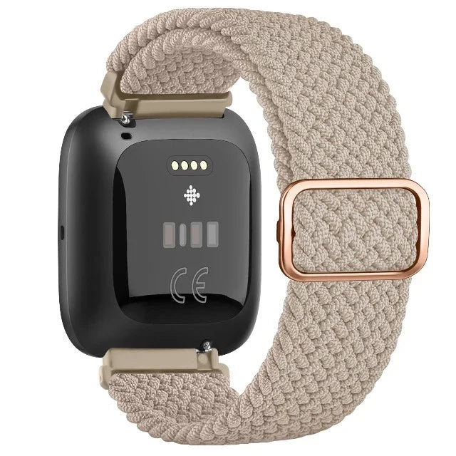 Super elastyczna bransoletka do zegarka Fitbit Versa 1 Versa 2 Versa Lite kolor kawy z mlekiem