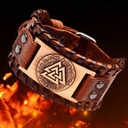 Bransoletka Wikingów Valknut brązowa