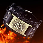Bransoletka Wikingów Valknut czarna