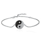 Bransoletka Yin Yang z cyrkoniami