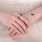 Bransoletka Yin Yang z cyrkoniami