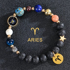 Bransoletki z kamienia lawowego 12 konstelacji znaków zodiaku baran
