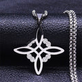 Naszyjnik Amulet Ochronny Węzeł Czarownicy srebrny