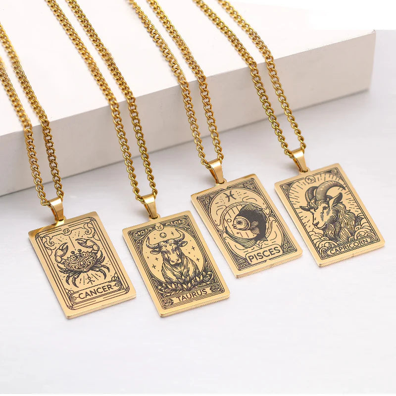 Naszyjnik z ładnym wisiorkiem znaku zodiaku astrologicznego