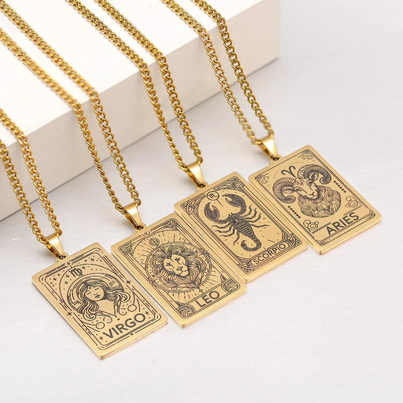 Naszyjnik z ładnym wisiorkiem znaku zodiaku astrologicznego