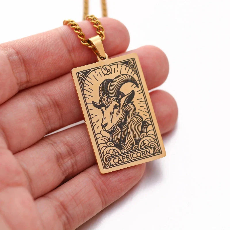 Naszyjnik z ładnym wisiorkiem znaku zodiaku astrologicznego