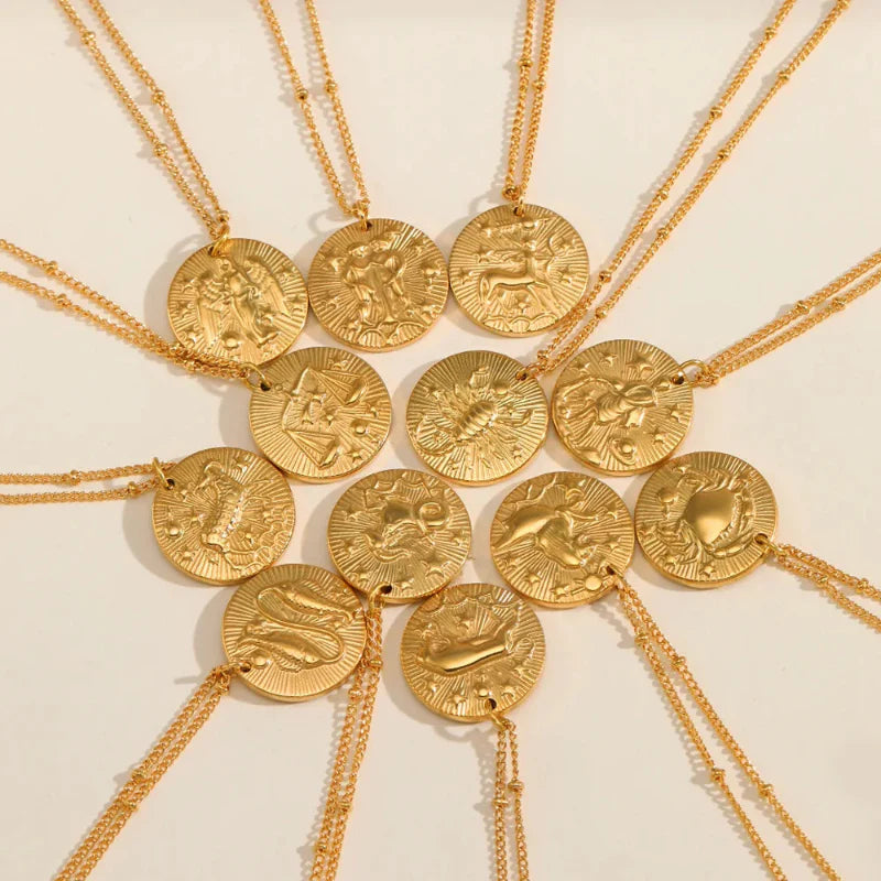 Naszyjnik z zawieszką z konstelacją znaku zodiaku