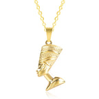 Naszyjnik z zawieszką Nefertiti w kolorze złota
