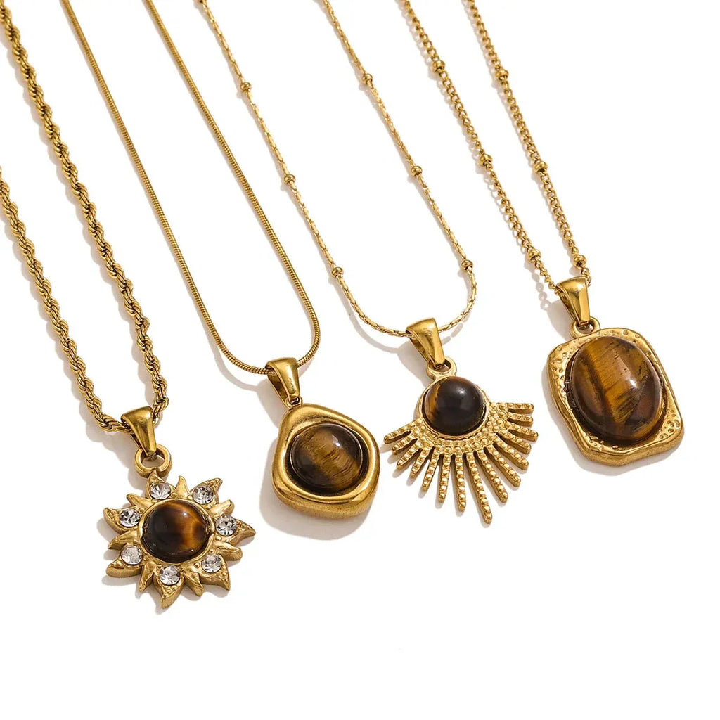 Naszyjnik z zawieszką ochronną z tygrysiego oka dla kobiet B