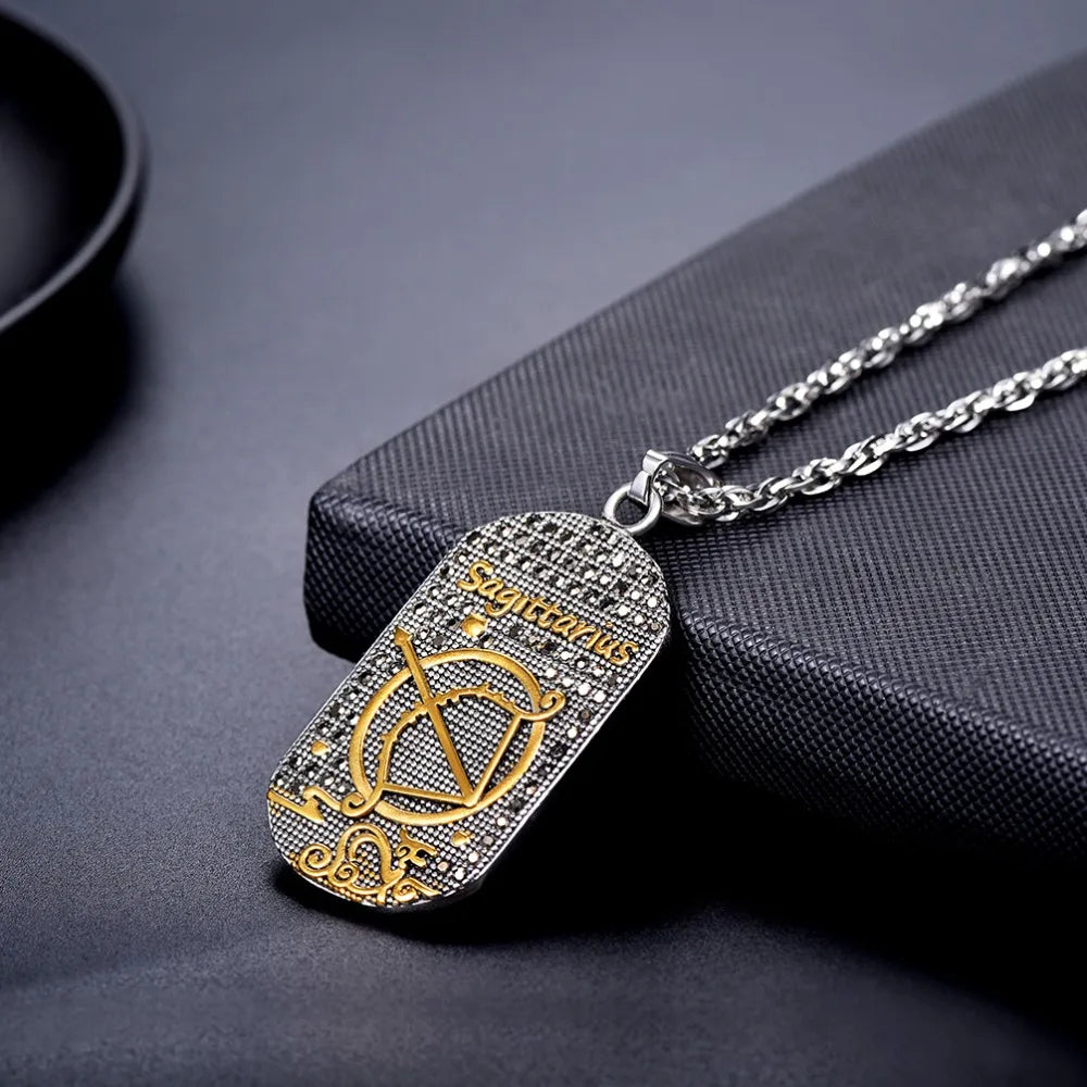 Naszyjnik z zawieszką w stylu znaku zodiaku astrologicznego