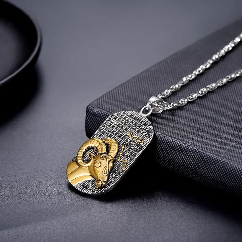 Naszyjnik z zawieszką w stylu znaku zodiaku astrologicznego