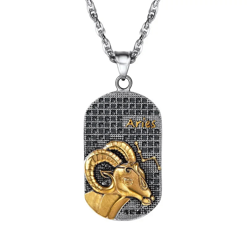 Naszyjnik z zawieszką w stylu znaku zodiaku astrologicznego