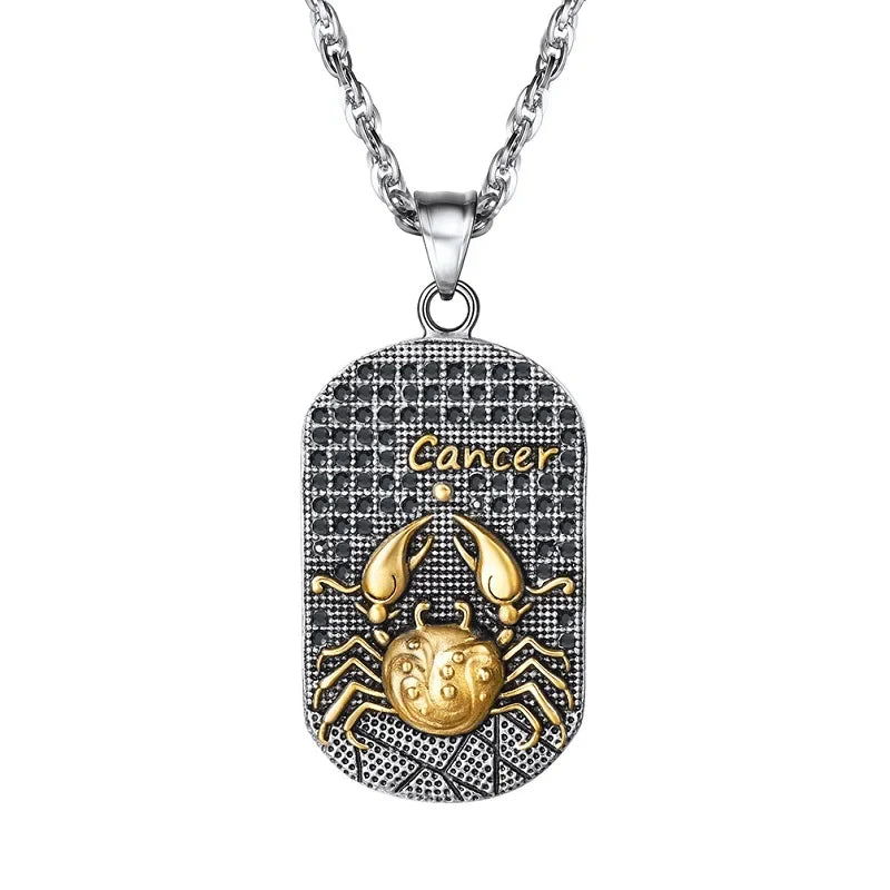 Naszyjnik z zawieszką w stylu znaku zodiaku astrologicznego