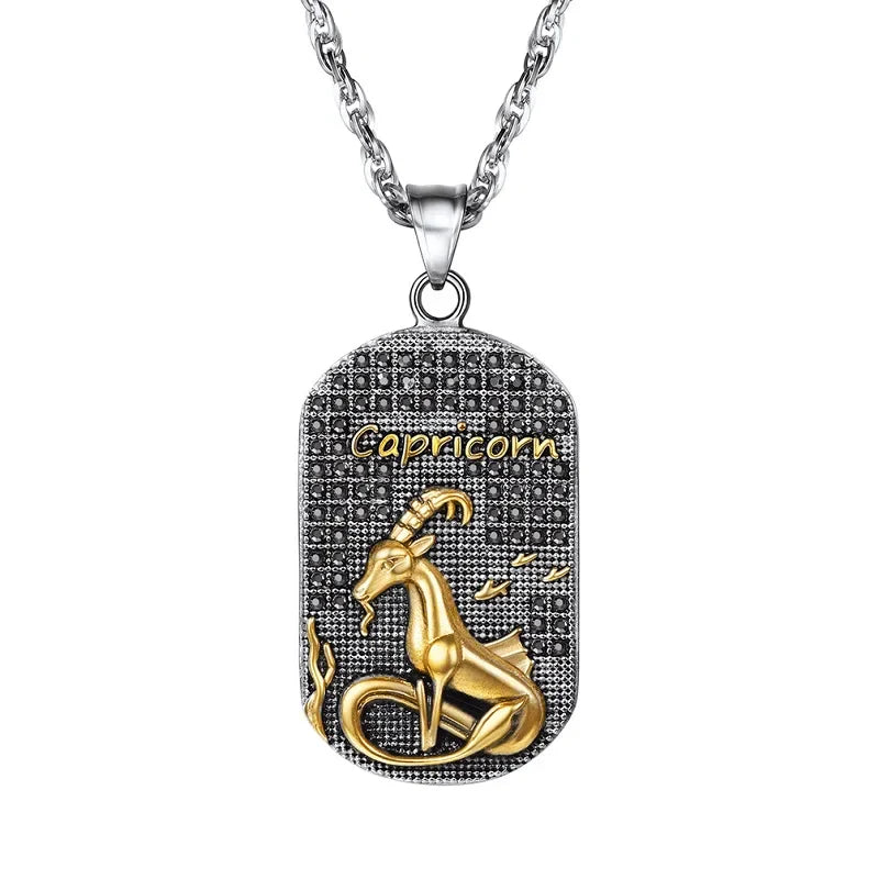Naszyjnik z zawieszką w stylu znaku zodiaku astrologicznego