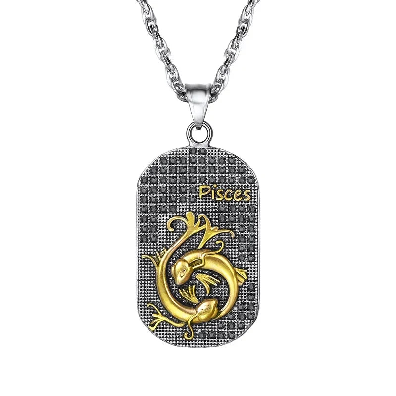 Naszyjnik z zawieszką w stylu znaku zodiaku astrologicznego