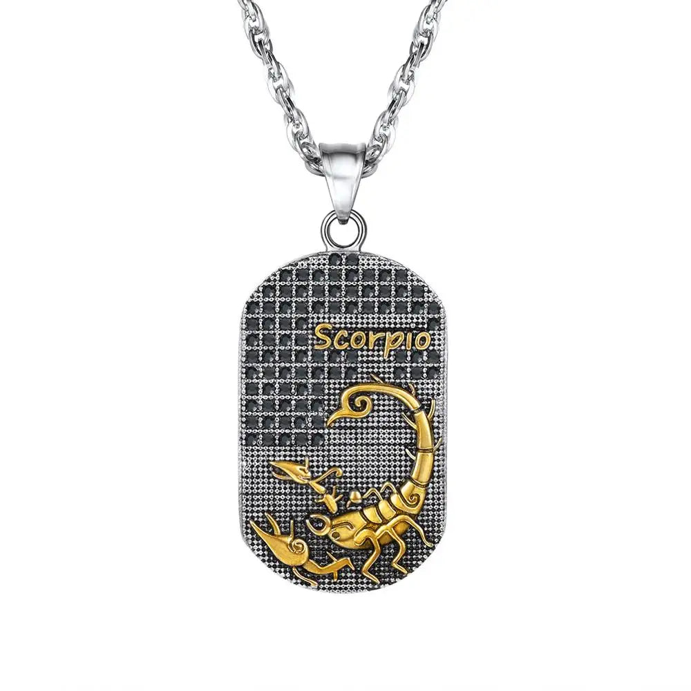 Naszyjnik z zawieszką w stylu znaku zodiaku astrologicznego