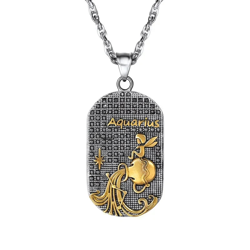 Naszyjnik z zawieszką w stylu znaku zodiaku astrologicznego