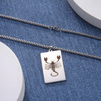 Naszyjnik z eleganckim wisiorkiem zodiakalnym znakiem astrologicznym