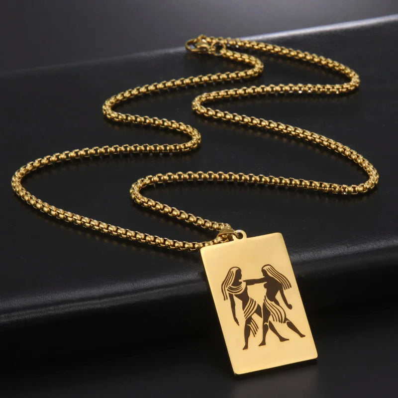 Naszyjnik z eleganckim wisiorkiem zodiakalnym znakiem astrologicznym