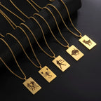 Naszyjnik z eleganckim wisiorkiem zodiakalnym znakiem astrologicznym