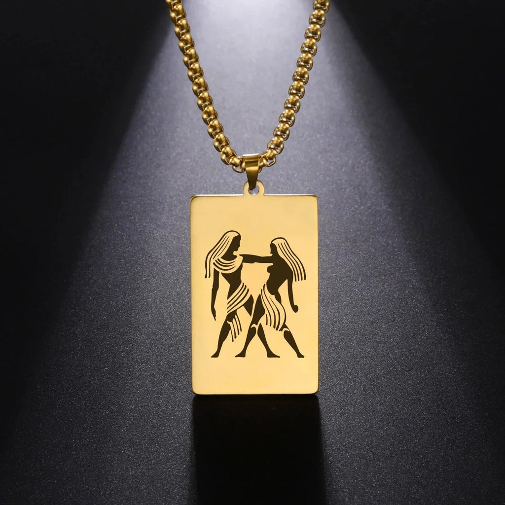 Naszyjnik z eleganckim wisiorkiem zodiakalnym znakiem astrologicznym