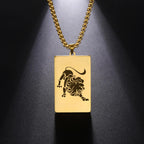 Naszyjnik z eleganckim wisiorkiem zodiakalnym znakiem astrologicznym