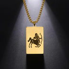 Naszyjnik z eleganckim wisiorkiem zodiakalnym znakiem astrologicznym