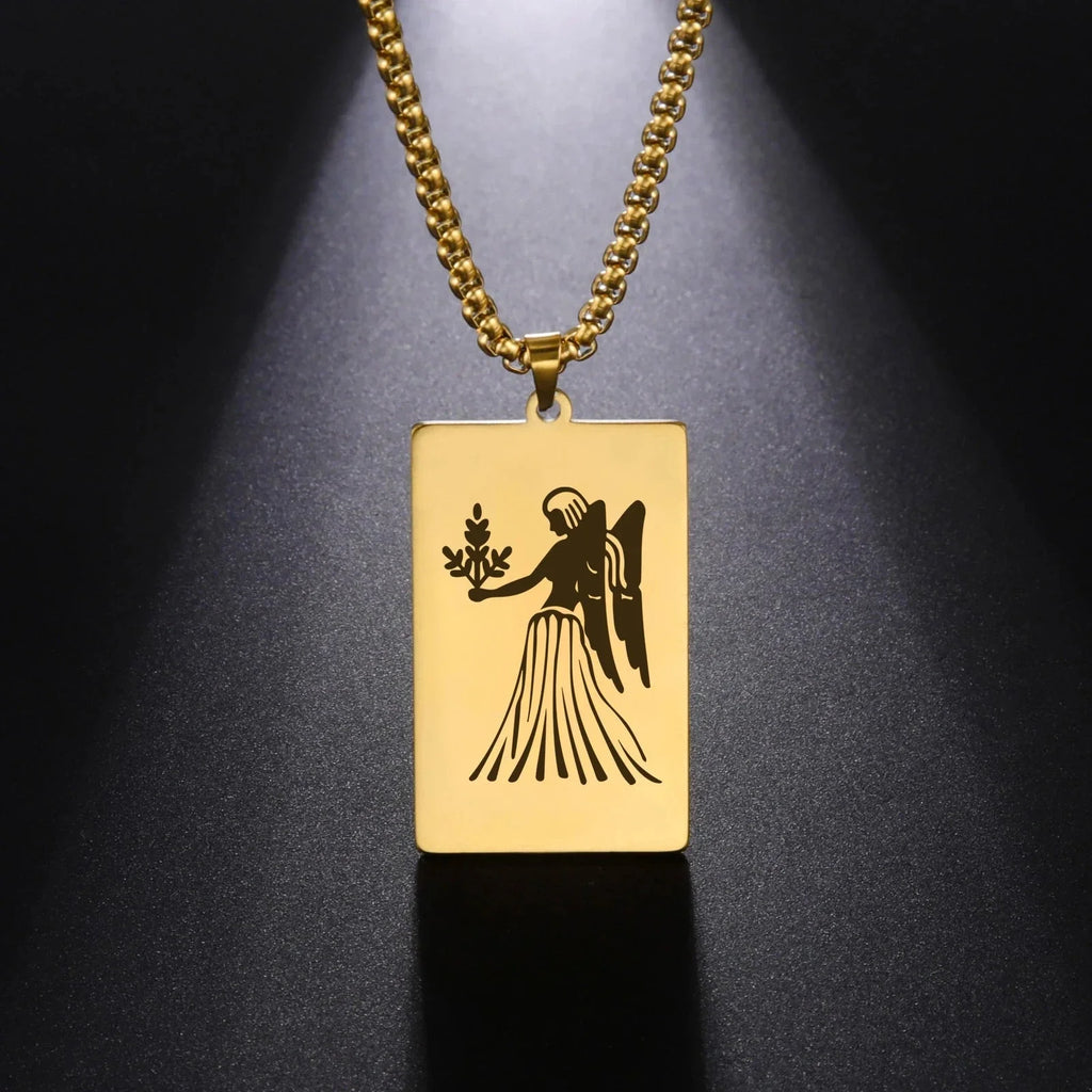 Naszyjnik z eleganckim wisiorkiem zodiakalnym znakiem astrologicznym