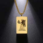 Naszyjnik z eleganckim wisiorkiem zodiakalnym znakiem astrologicznym