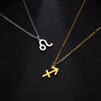 Naszyjnik z pozłacaną zawieszką znaku zodiaku