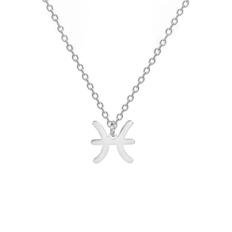 Naszyjnik z pozłacaną zawieszką znaku zodiaku