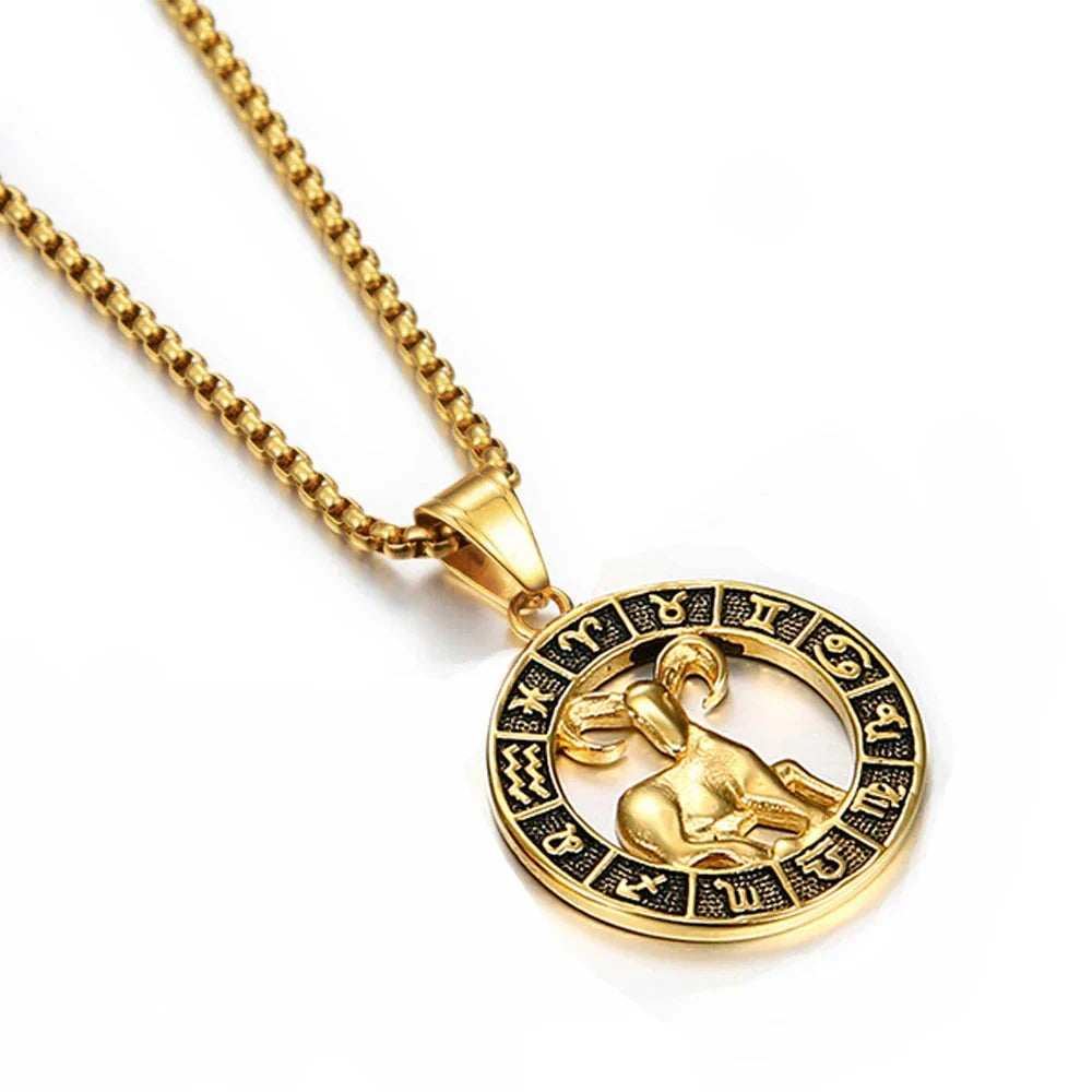 Naszyjnik z zawieszką znaku zodiaku astrologicznego