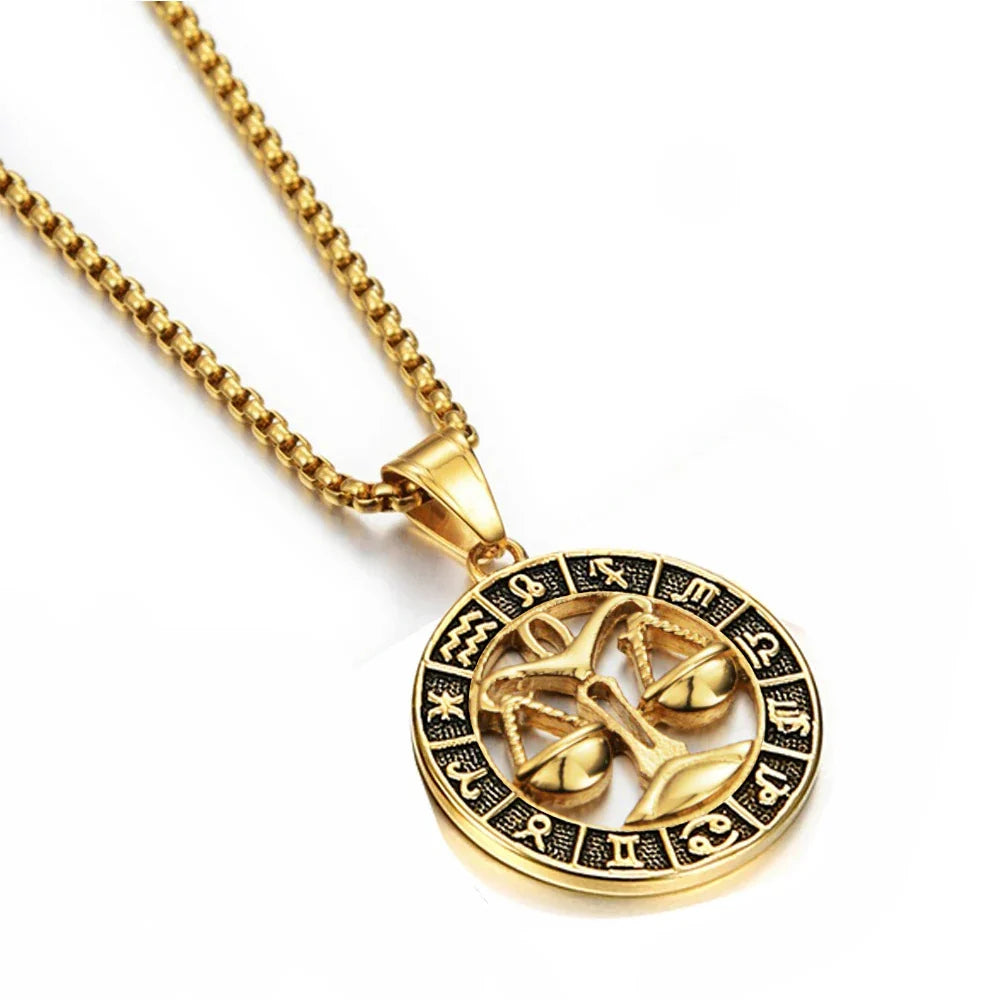 Naszyjnik z zawieszką znaku zodiaku astrologicznego
