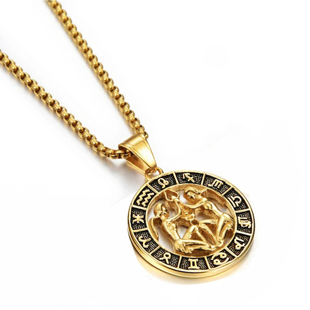 Naszyjnik z zawieszką znaku zodiaku astrologicznego