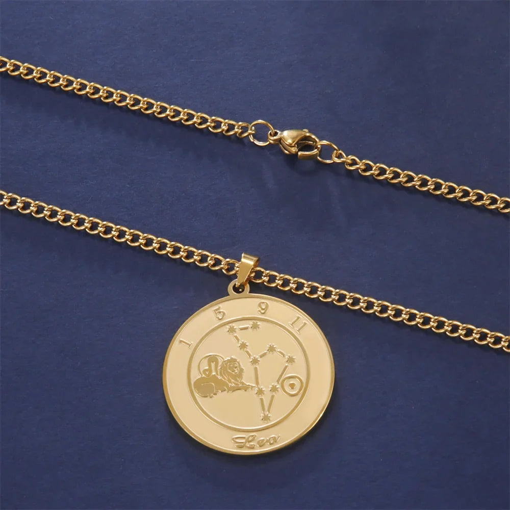 Naszyjnik z zawieszką znaku zodiaku dla mężczyzny lub kobiety
