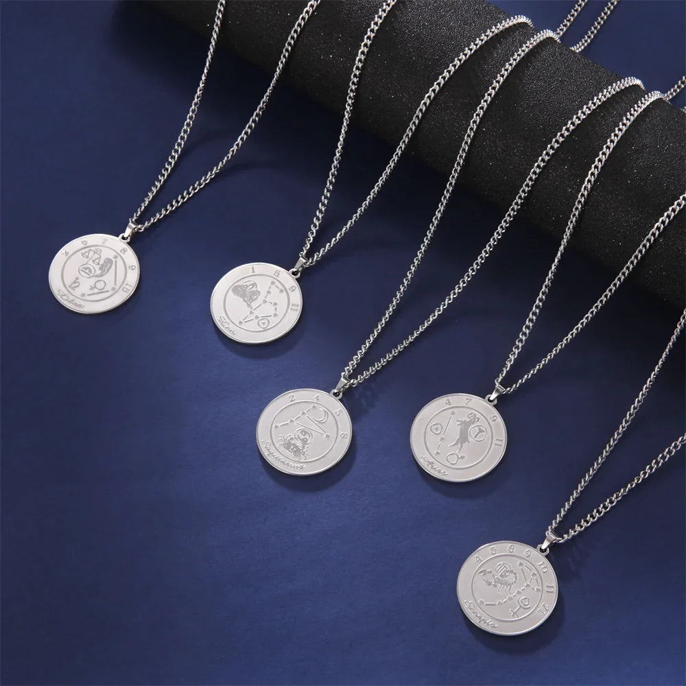 Naszyjnik z zawieszką znaku zodiaku dla mężczyzny lub kobiety