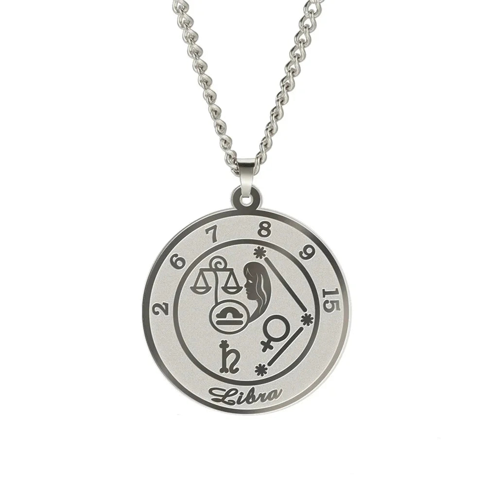 Naszyjnik z zawieszką znaku zodiaku dla mężczyzny lub kobiety