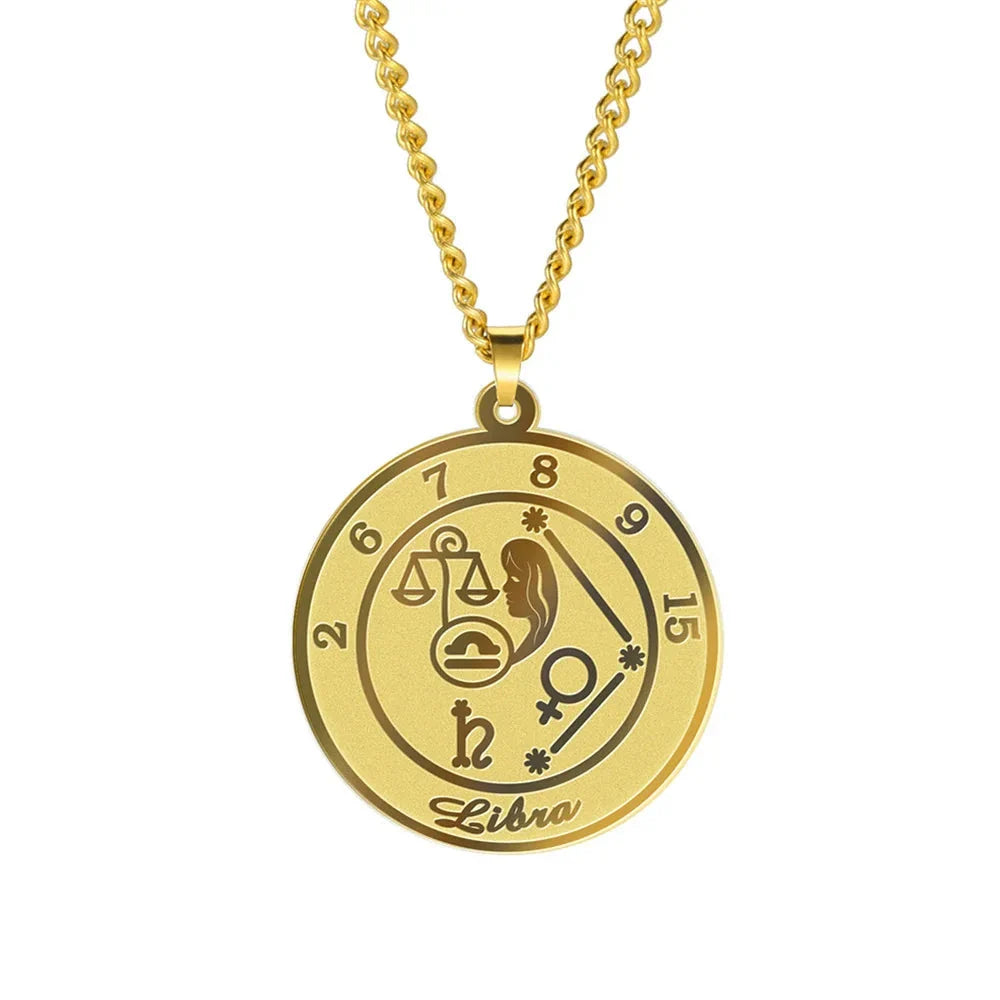 Naszyjnik z zawieszką znaku zodiaku dla mężczyzny lub kobiety
