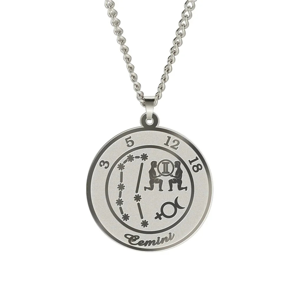 Naszyjnik z zawieszką znaku zodiaku dla mężczyzny lub kobiety