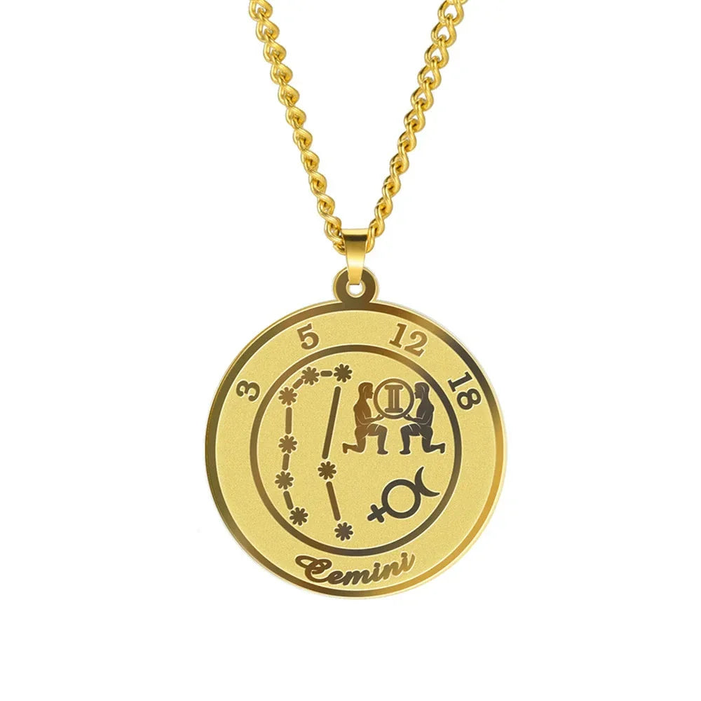 Naszyjnik z zawieszką znaku zodiaku dla mężczyzny lub kobiety