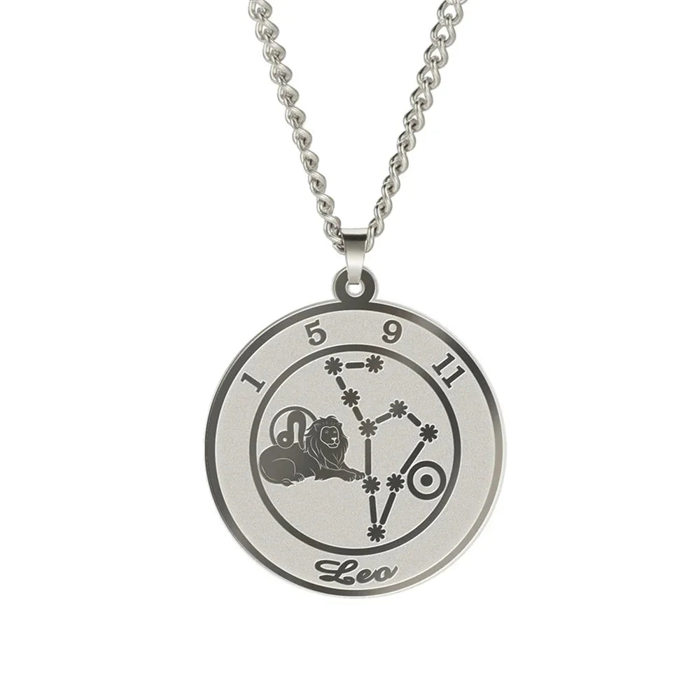 Naszyjnik z zawieszką znaku zodiaku dla mężczyzny lub kobiety