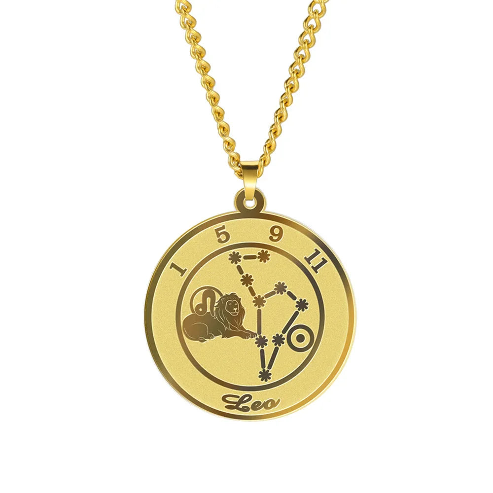 Naszyjnik z zawieszką znaku zodiaku dla mężczyzny lub kobiety