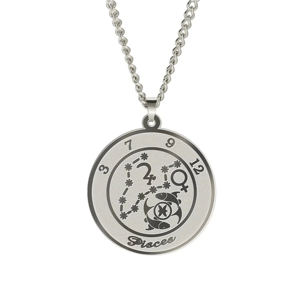 Naszyjnik z zawieszką znaku zodiaku dla mężczyzny lub kobiety
