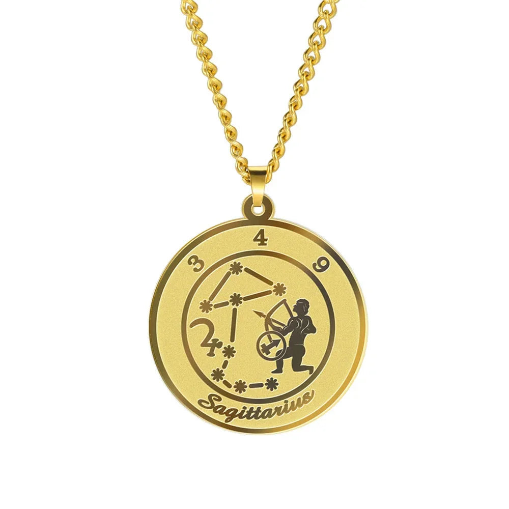 Naszyjnik z zawieszką znaku zodiaku dla mężczyzny lub kobiety