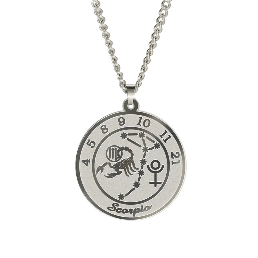 Naszyjnik z zawieszką znaku zodiaku dla mężczyzny lub kobiety