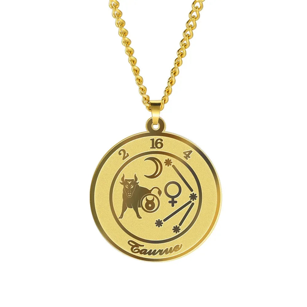 Naszyjnik z zawieszką znaku zodiaku dla mężczyzny lub kobiety